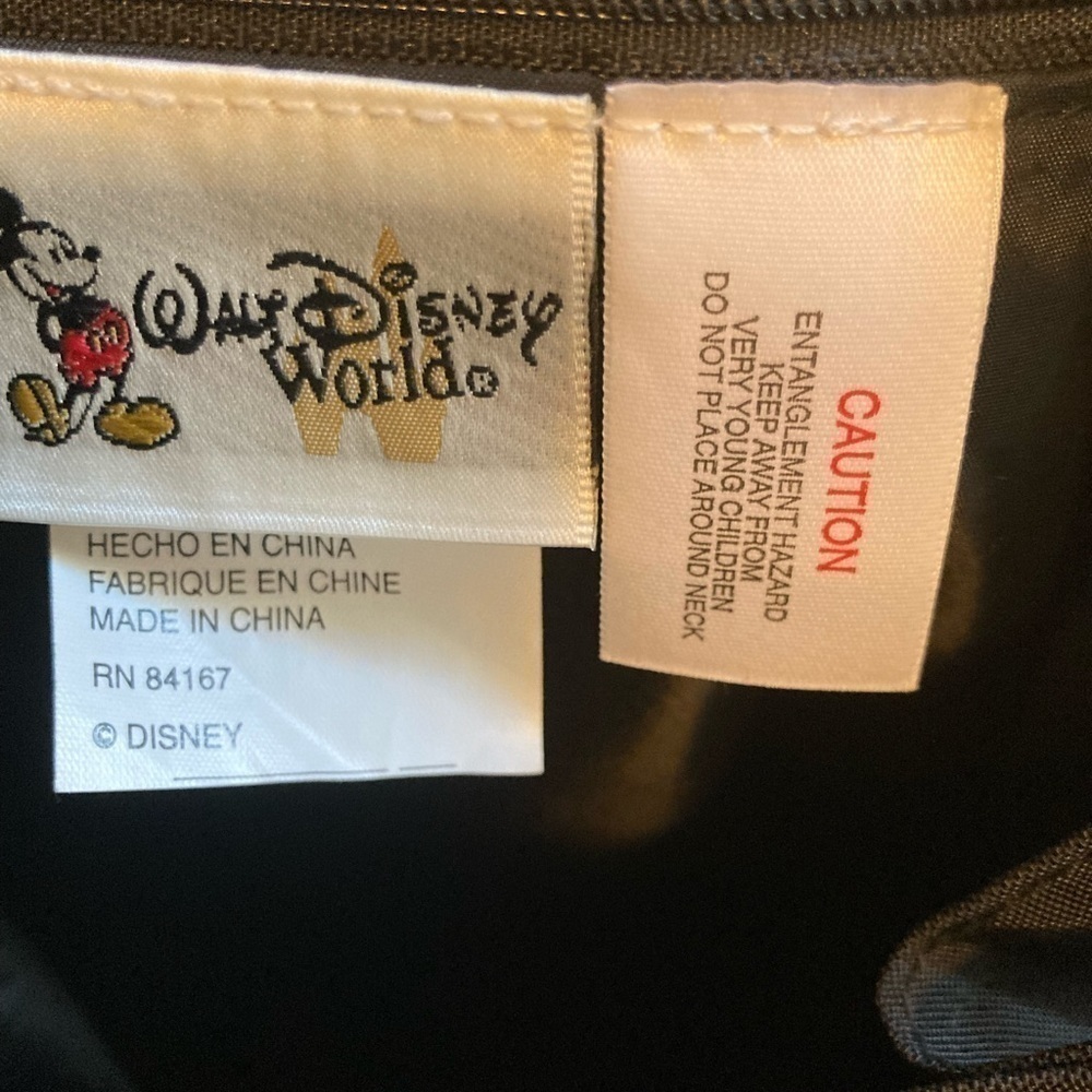 Walt Disney World Backpack Embroidered Book Bag Backpack Drawstring Tote Black - Picture 8 of 8